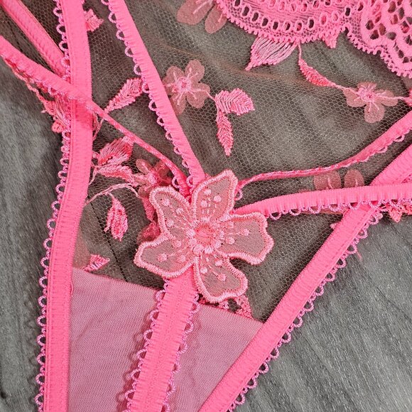 NWT Honey Birdette Sabrina Candy Pink Thong Size XL - Picture 6 of 6